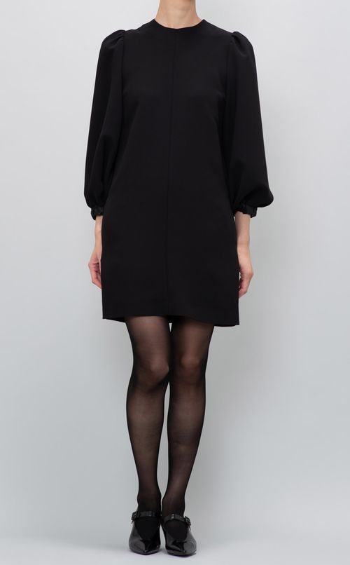 ロングパフスリーブボックスワンピース