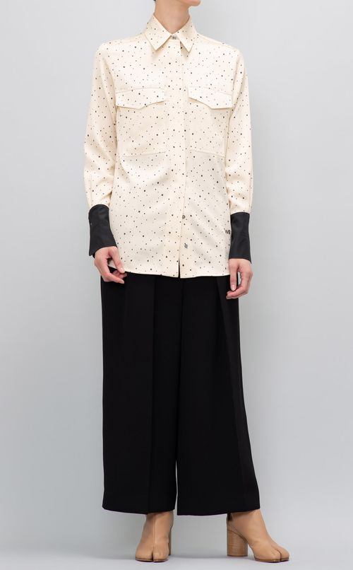 スタープリントダブルポケットシャツ