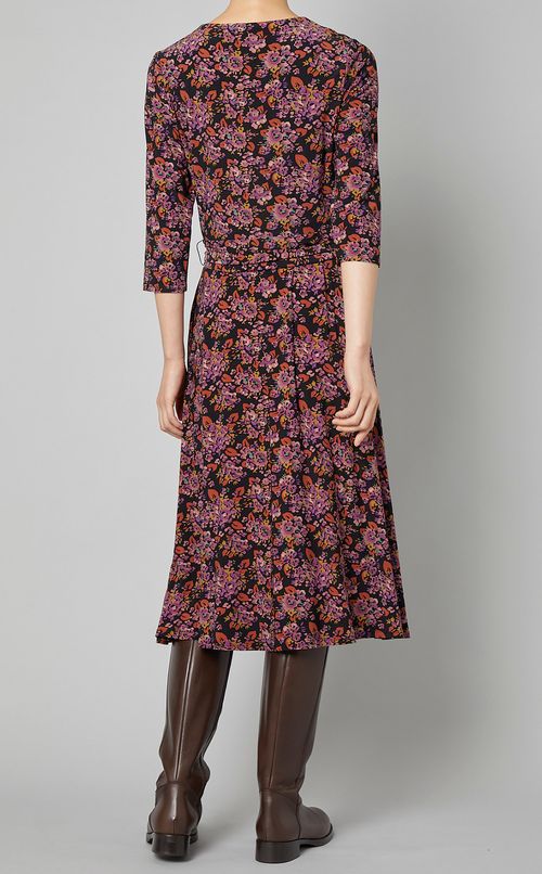 フラワープリントカシュクールワンピース