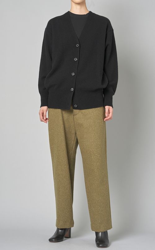 ウール天竺Vネックカーディガン