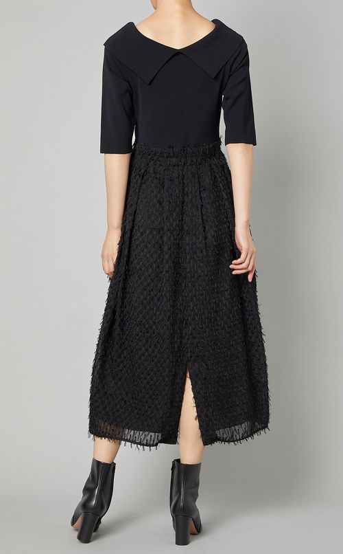 コクーンニットコンビワンピース