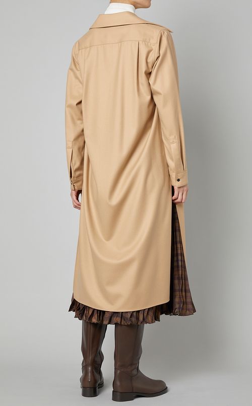 梳毛フラノVネックワンピース