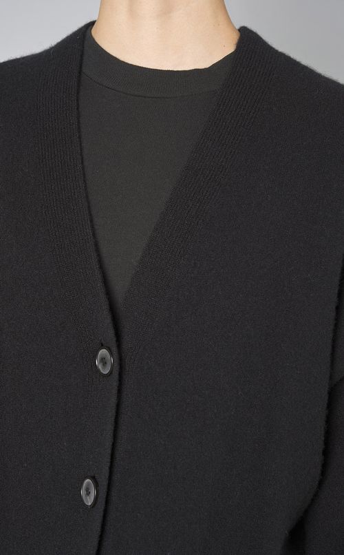 ウール天竺Vネックカーディガン