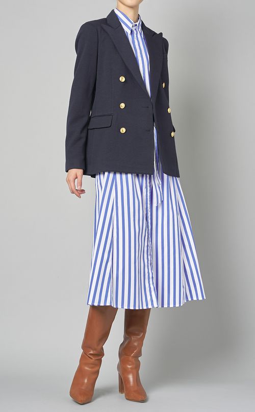 ピークドラペルダブルジャケット