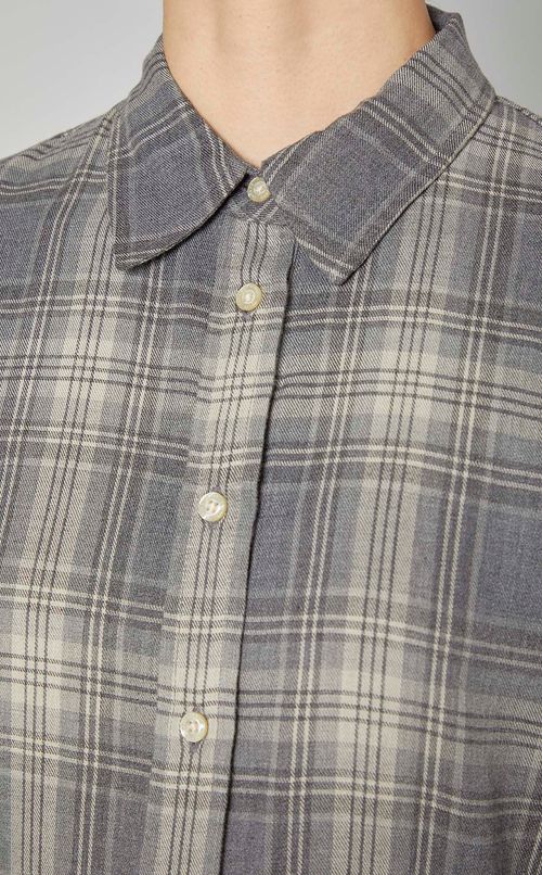 チェックプリントラッフルワンピース