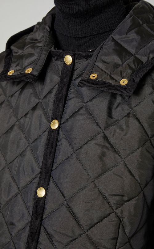 フーディキルティングミディコート