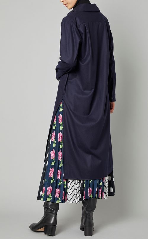 梳毛フラノVネックワンピース