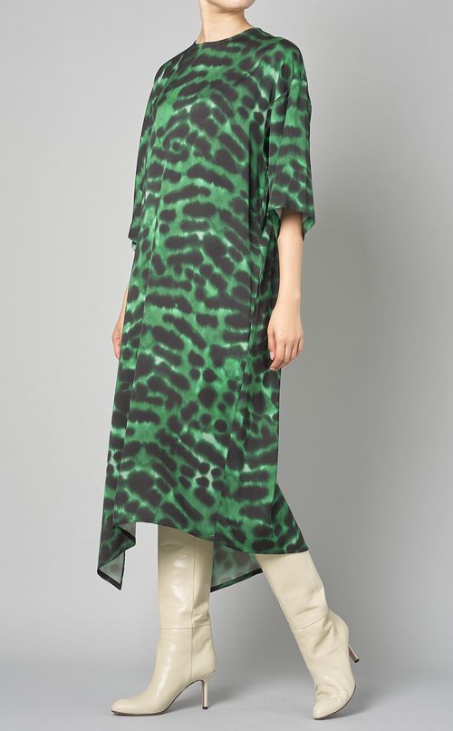 レオパードアシンメトリーワンピース