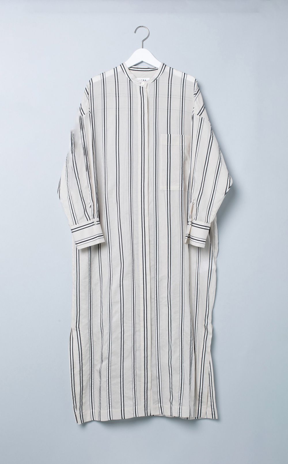 ストライプシャツワンピース
