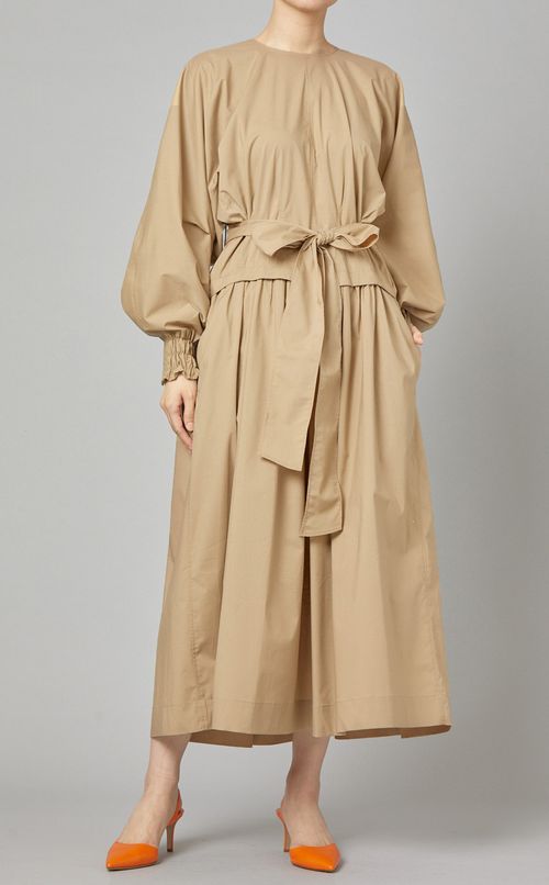 ドルマンスリーブシャツワンピース