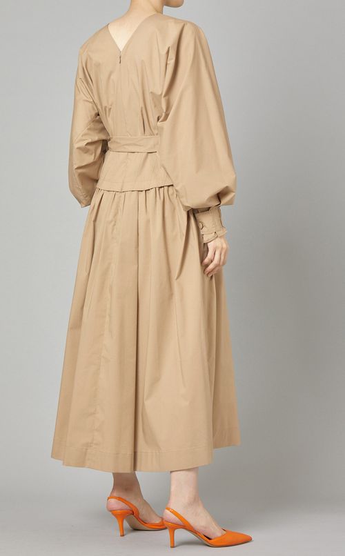 ドルマンスリーブシャツワンピース