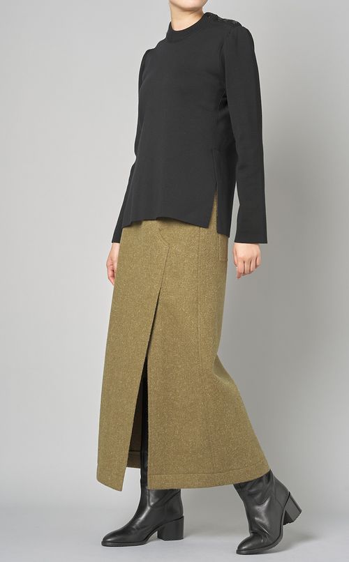 ミラノリブサイドスリットニット