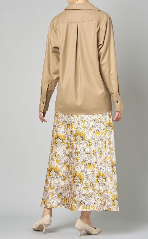 フラワープリントナロースカート