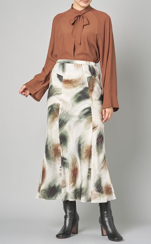 ハンドペイントフレアスカート