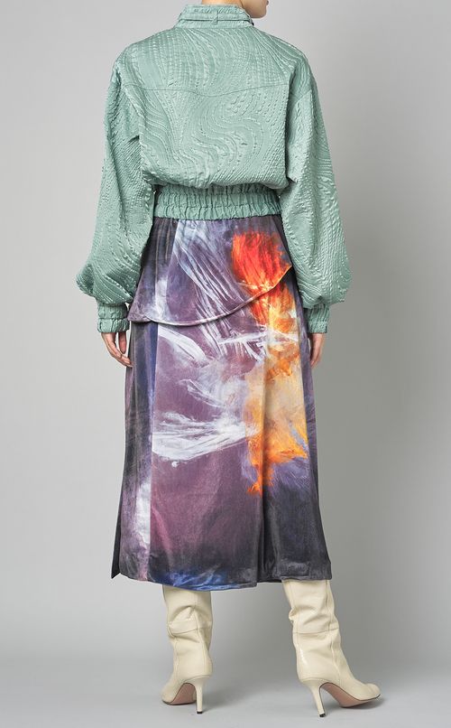 シュリンクキルティングショートブルゾン