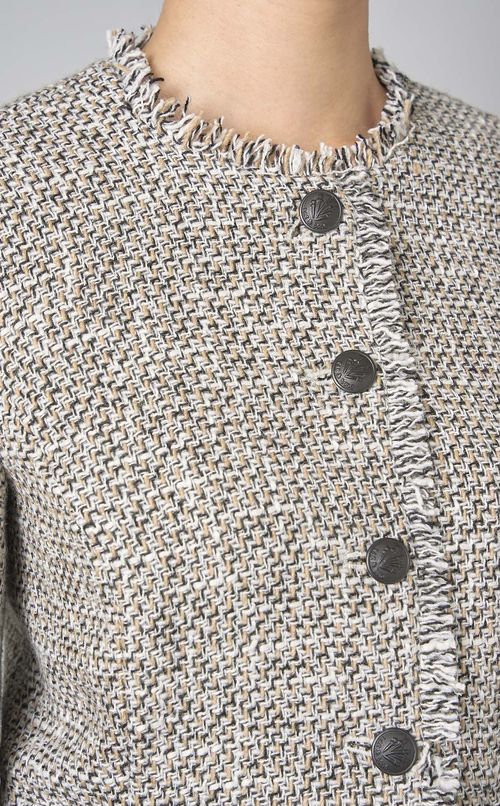 ミックスツイードフリンジジャケット