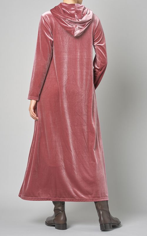 ベロアフーディロングワンピース