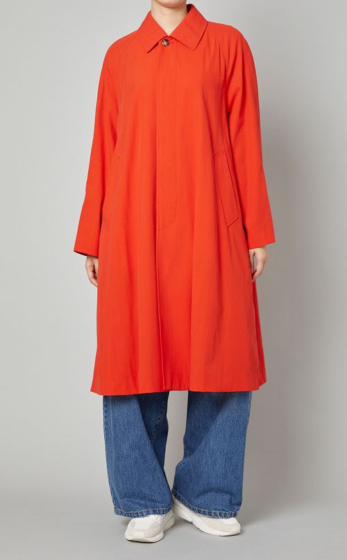 シャンブレーステンカラーコート