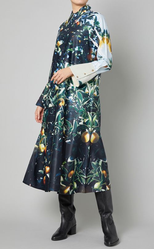 ダイレクトプリント襟付ワンピース