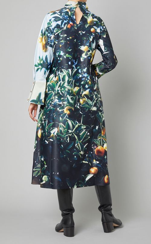 ダイレクトプリント襟付ワンピース