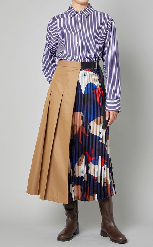 コットンストライプレギュラーカラーシャツ