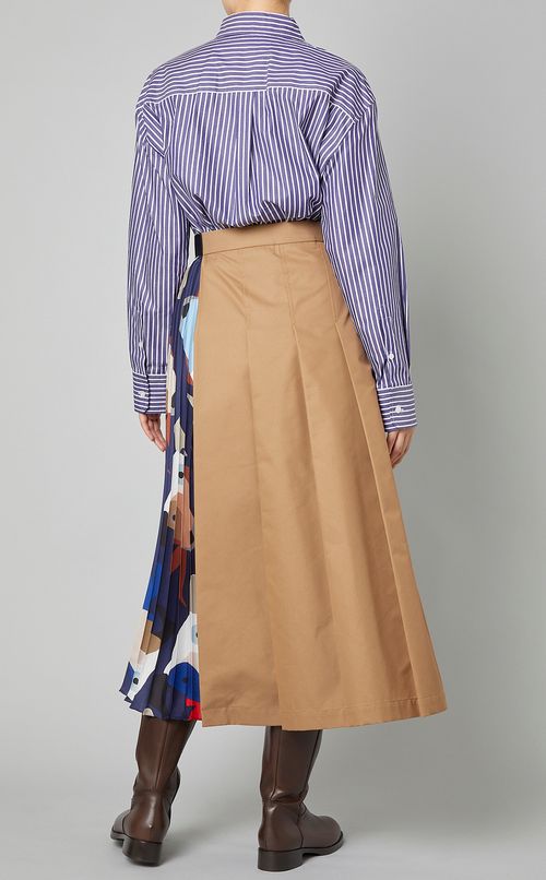 コットンストライプレギュラーカラーシャツ