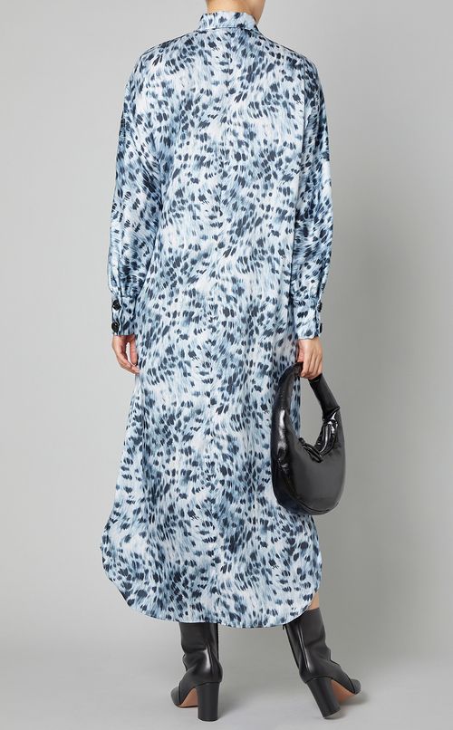 レオパードプリントフロントタイワンピース