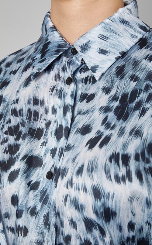 レオパードプリントフロントタイワンピース