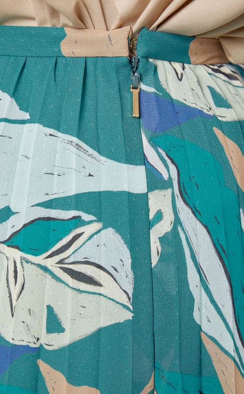 ハンドドローイングプリントスカート