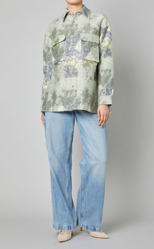 ハンドペイントジャガードシャツ