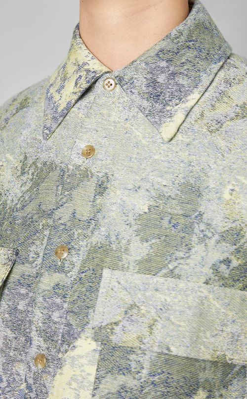 ハンドペイントジャガードシャツ