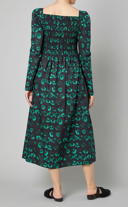 パンジープリン卜ギャザーワンピース