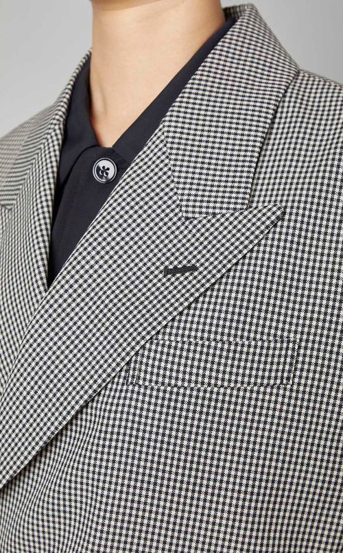 ギンガムピークドラペルジャケット