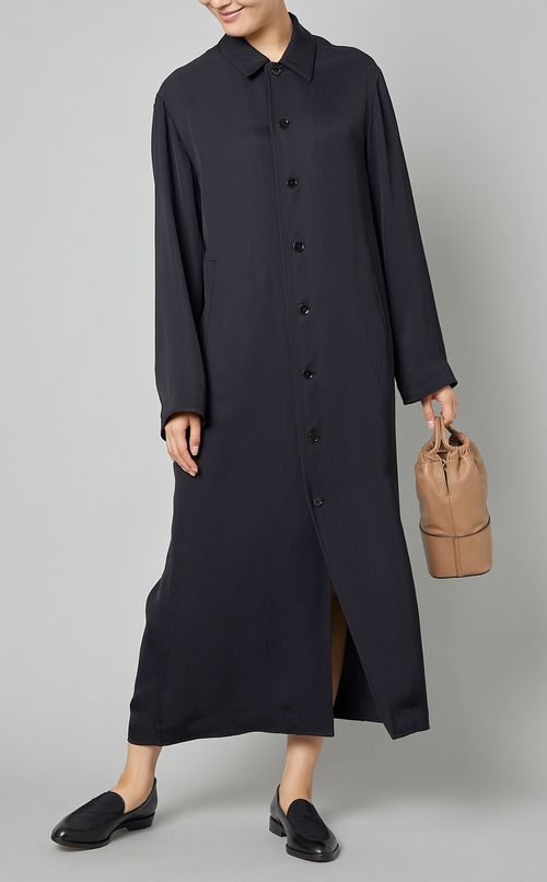 アセテートギャバロングワンピース