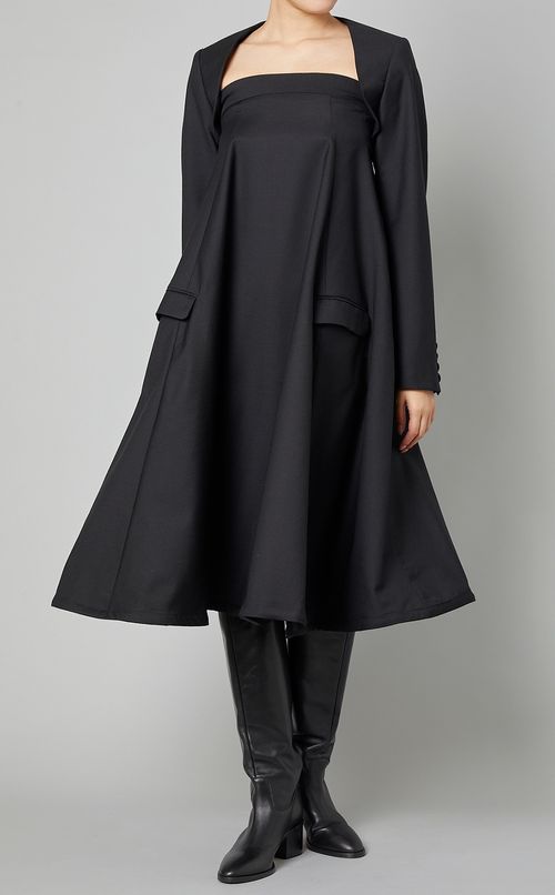 ボレロ付ベアフレアワンピース