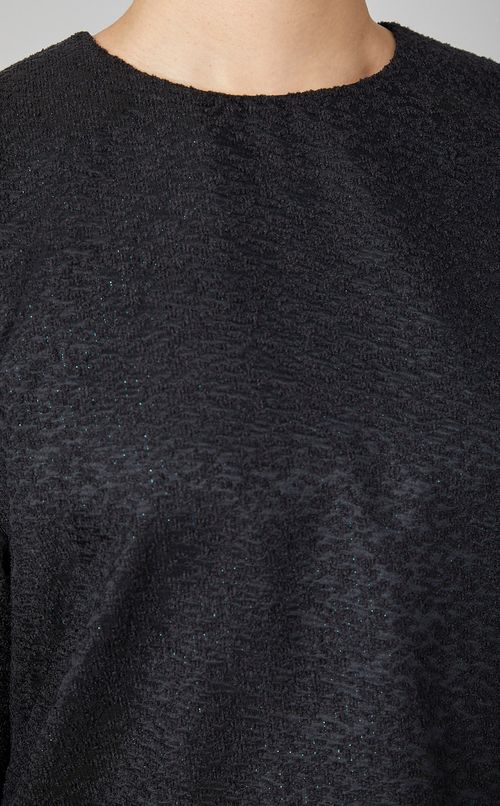 ラメブークレプルオーバーブラウス