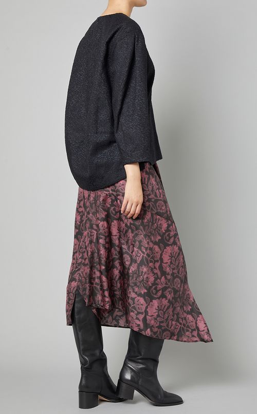 プリントウエストバンドフレアスカート