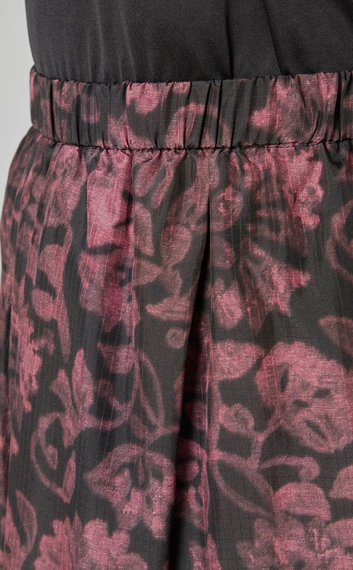 プリントウエストバンドフレアスカート