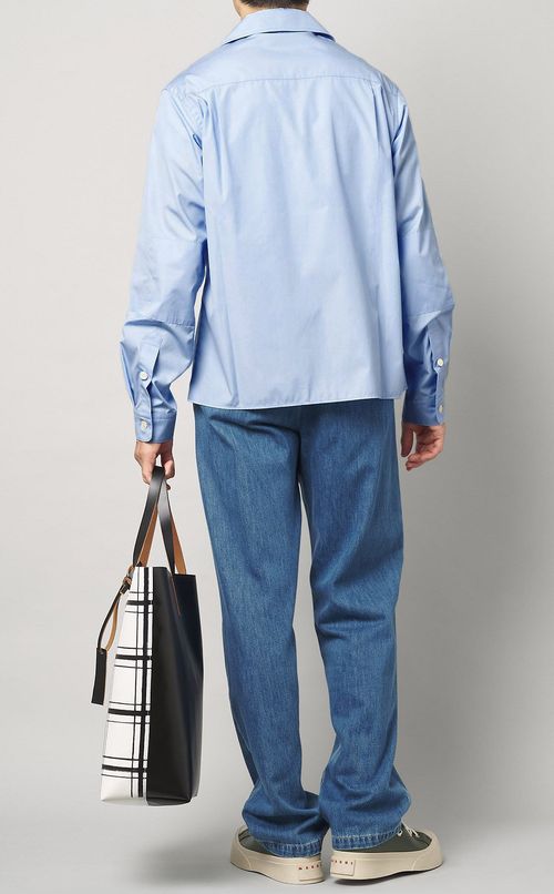 オープンカラーロゴシャツ