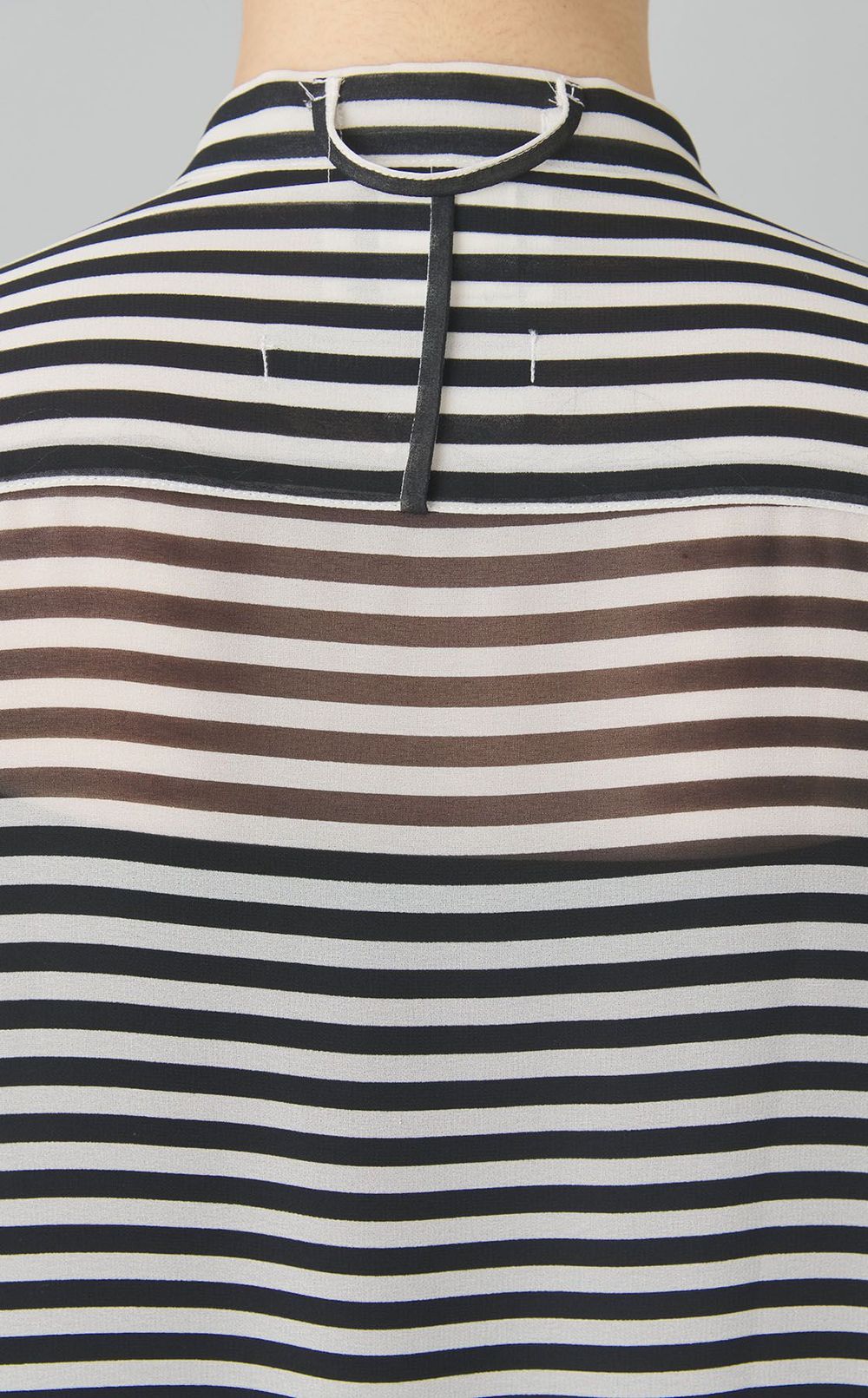 【roop】リボンストライプブラウス