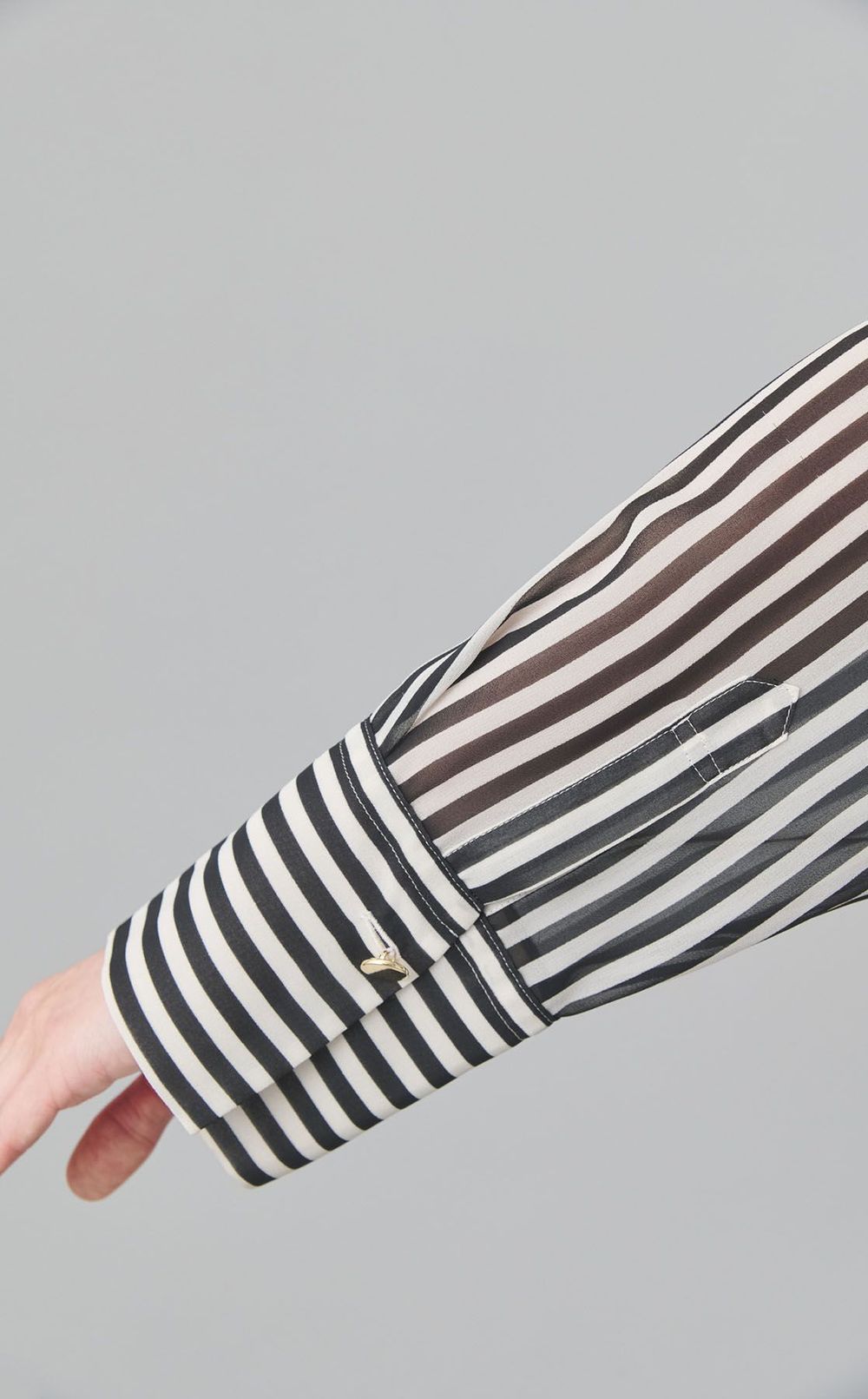 【roop】リボンストライプブラウス