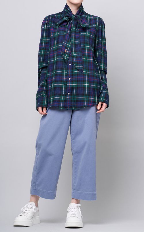 チェックボウタイシャツ