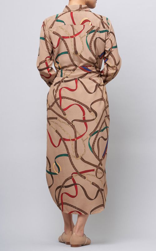 プリントシャツワンピース