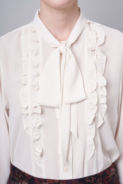 ボウタイフリルシャツ
