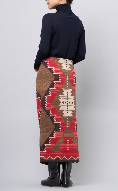 トライバル柄ブランケットスカート