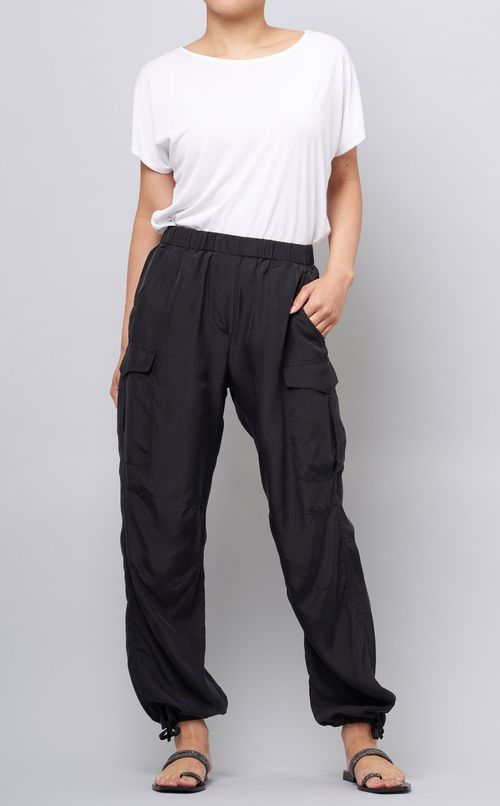 リサイクルシルクジョガーパンツ