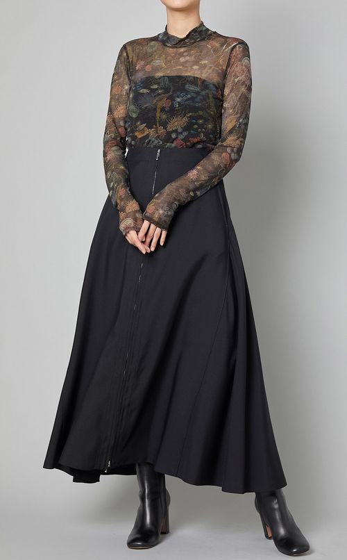 フロントファスナーフレアスカー卜