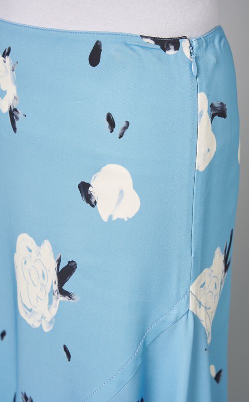 ローズプリントアシンメトリースカート