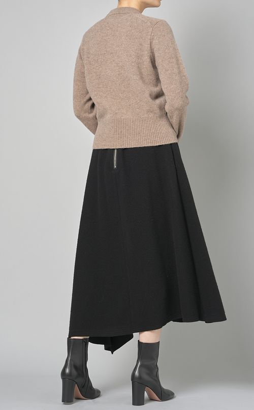 ウール天竺クルーネックニット