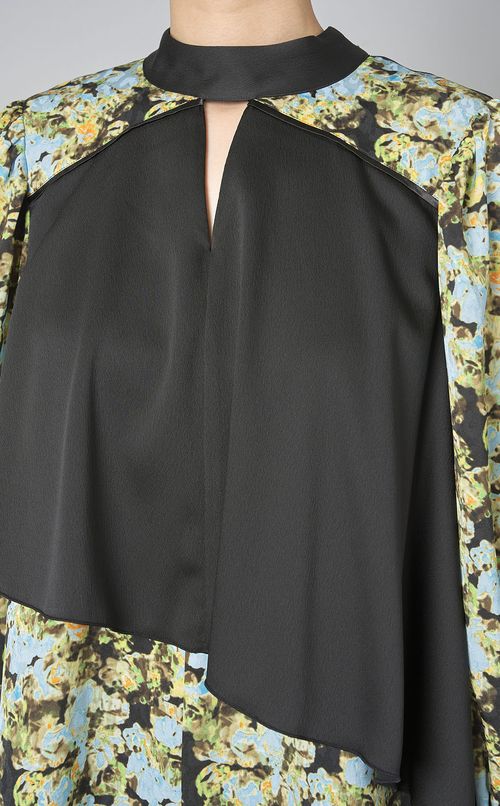 プリントレイヤードワンピース